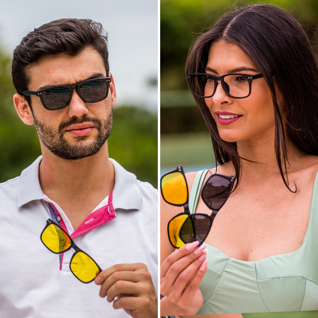 Óculos Clip-on Georgiane (2 Lentes) Euglasses - Sua Ótica Pessoal Online
