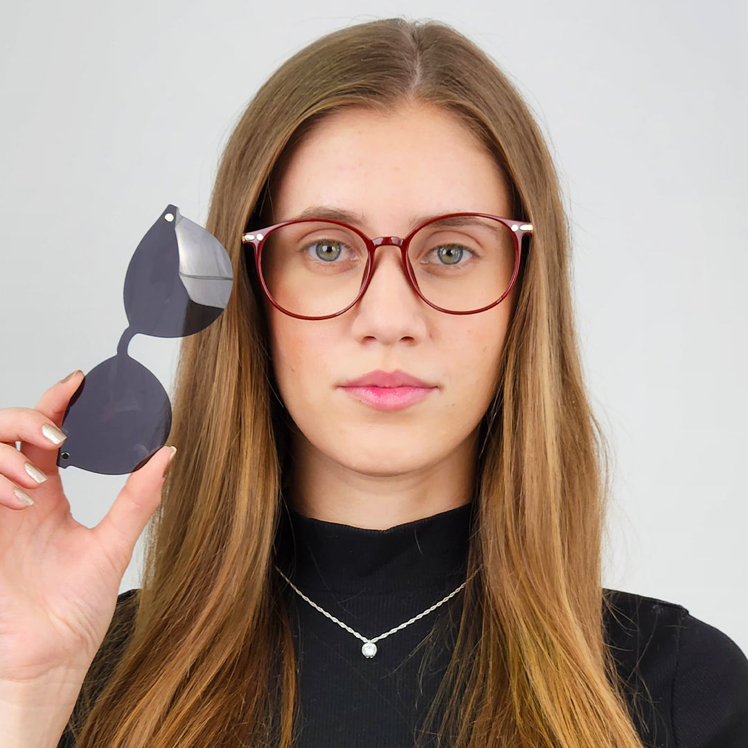 Óculos Clip-on Plaid Euglasses - Sua Ótica Pessoal Online