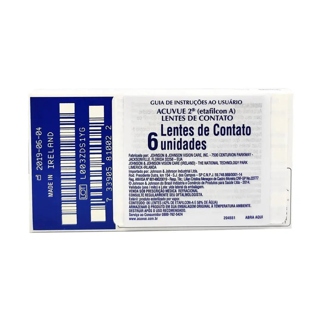 Lentes de Contato Johnson & Johnson Acuvue 2 - Euglasses Ótica Online