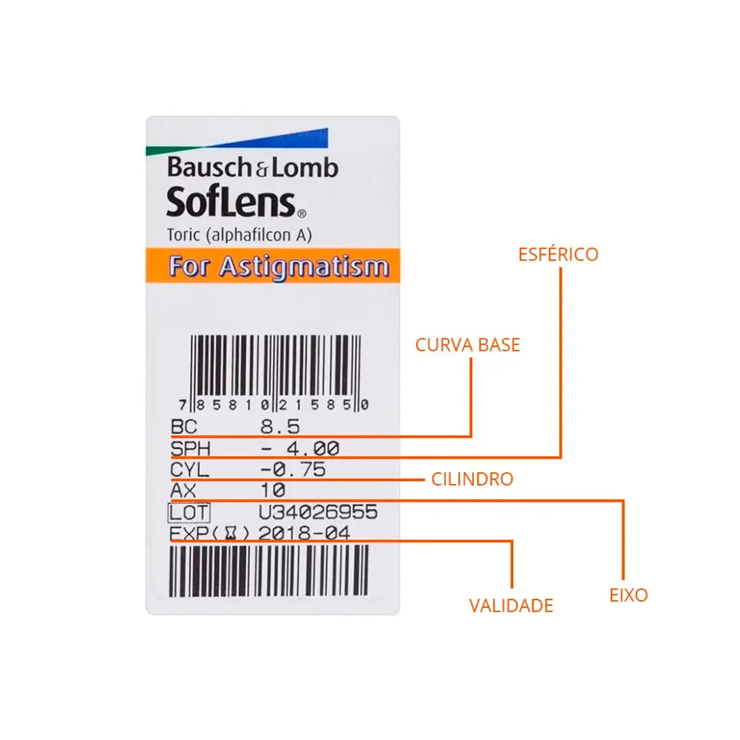 Lentes de Contato Soflens Toric Bausch Mensal - Euglasses Ótica Online
