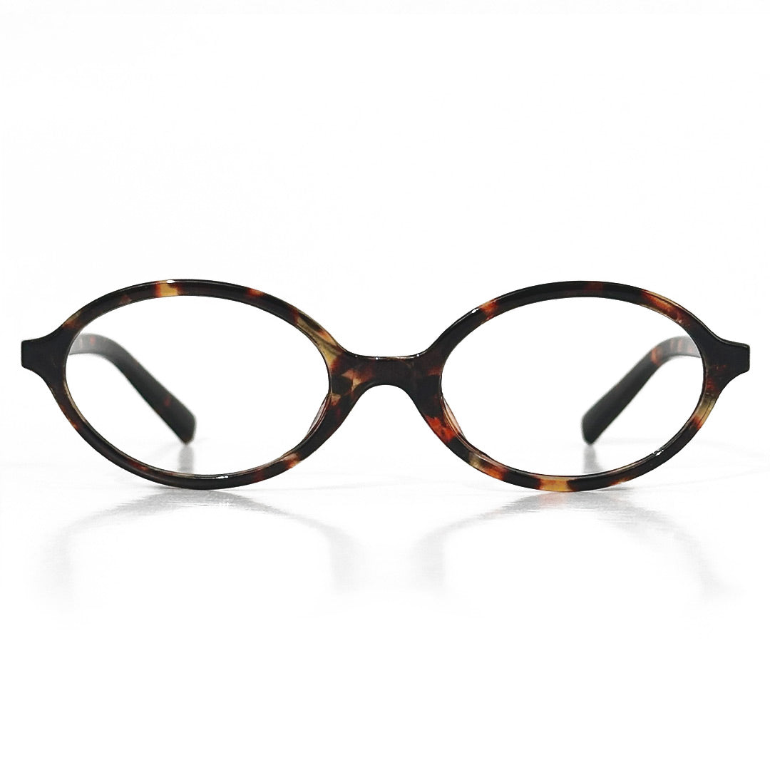Óculos de Grau Virginia – Design Oval com Detalhes Dourados em Acetato ...