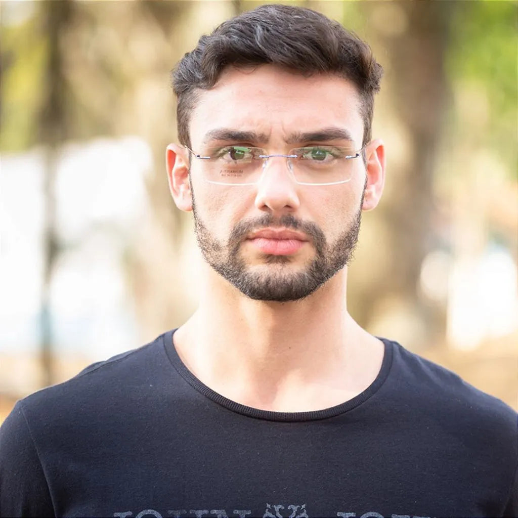 Óculos de Grau Masculino Velare - Titanium Euglasses