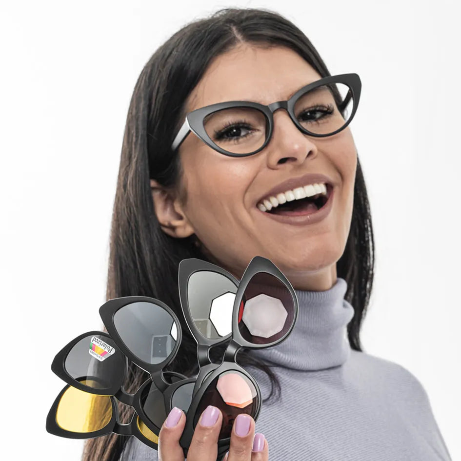 Óculos Clip-on Dallas (5 Lentes) - Euglasses - Sua Ótica Pessoal Online